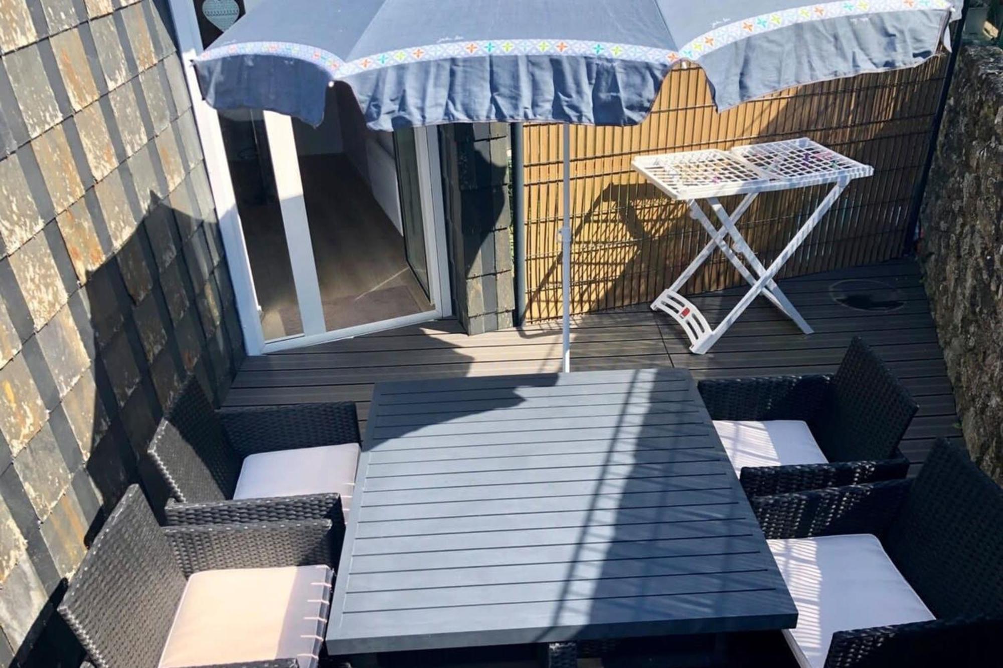 Jolie maisonnette cosy Bord de mer Terrasse Guidel Extérieur photo
